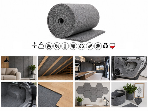 Filzstoff grau 160x25 cm - mm,