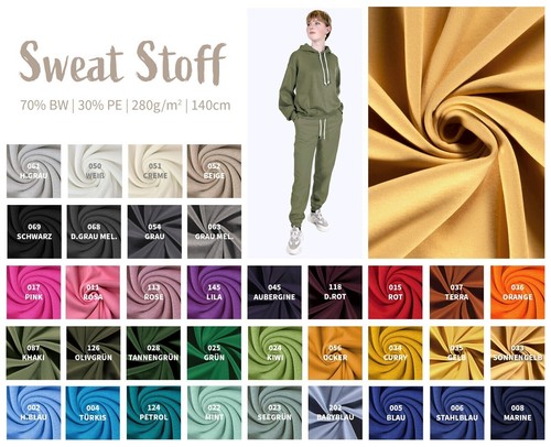Wintersweat meterware uni - uni,